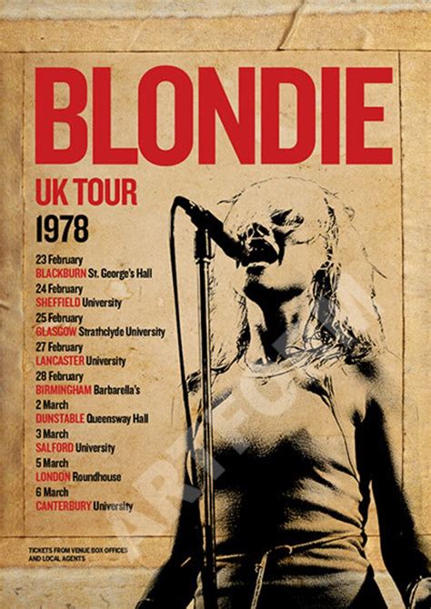 Blondie Debbie Harry Reimagined 1978 Uk Tour Poster A3 Size Etsy