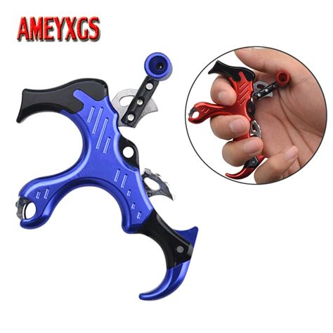 Archery 3 Finger Release Compound Bow Shooting Caliper Release Aids