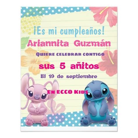 Lilo & Stitch Birthday Invitation | Zazzle.com in 2021 | Lilo and