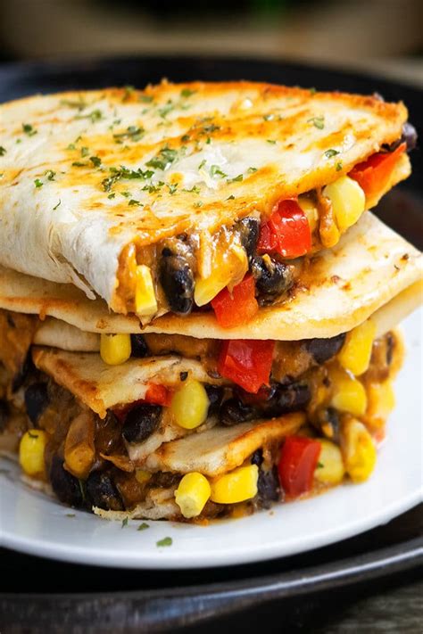 It's so easy to make, you can even ask your kids to come and help you make this delicious snack. Vegetarian Quesadilla (One Pan) | One Pot Recipes