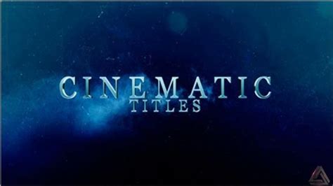 Cinematic Titles | After effects projects, Title, After effects