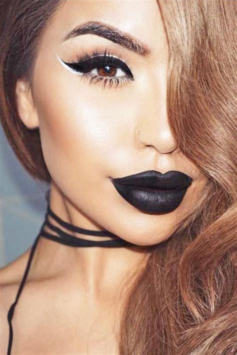 How To Wear Black Lipstick And Not Look Like A Goth Post ★ Soft Eyes With Bold Lips Makeup Looks