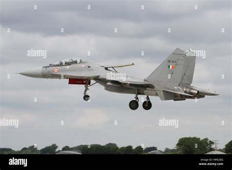 One Of Four Indian Air Force Su 30mki Flankers Arriving At Raf Typhoon