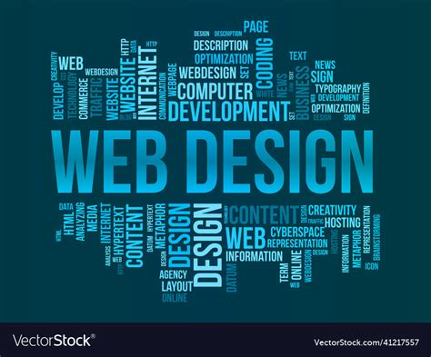 Web Design Word Cloud Template Creative Concept Vector Image