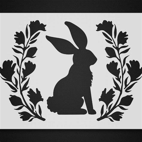 Rabbit Stencil Reusableanddurable Mylar 10 Mil Etsy