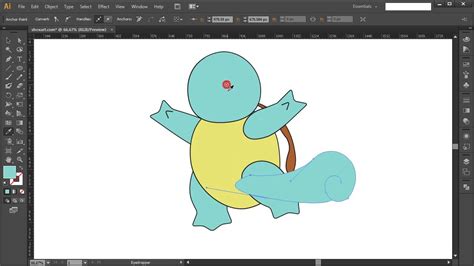How To Draw Squirtle Pokemon Go Adobe Illustrator