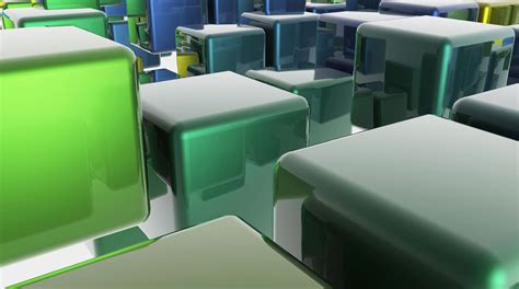 Cubes Green Glass Hd Wallpaper Wallpaper Flare