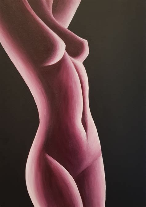 Nude Abstract Artwork Stretching Beauty Erin Hale Art Lovers Australia