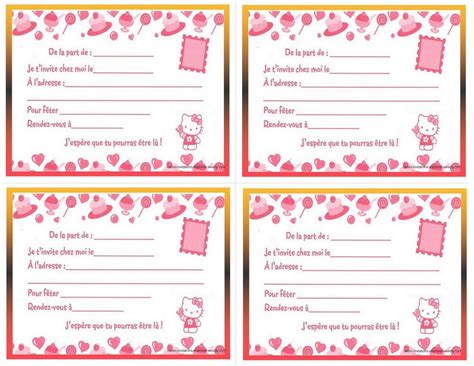 Votre enfant souhaite fêter son anniversaire ? Carte d invitation a imprimer d anniversaire - Jlfavero