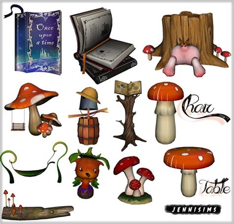 Jenni Sims Table Chair Mushroom Set 73 • Sims 4 Downloads