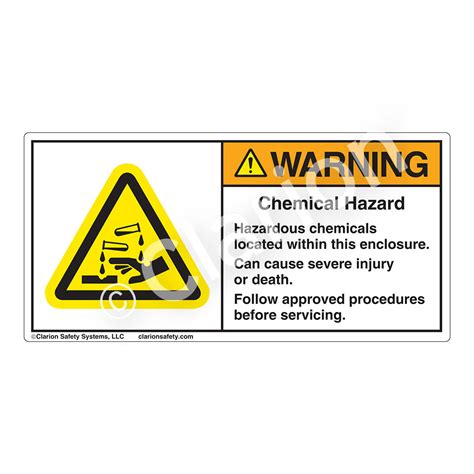 Chemical Hazard Labels Clarion Safety Systems