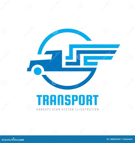 Transport Logistic Logo Design Car Truck Sign Delivery Cargo Symbol