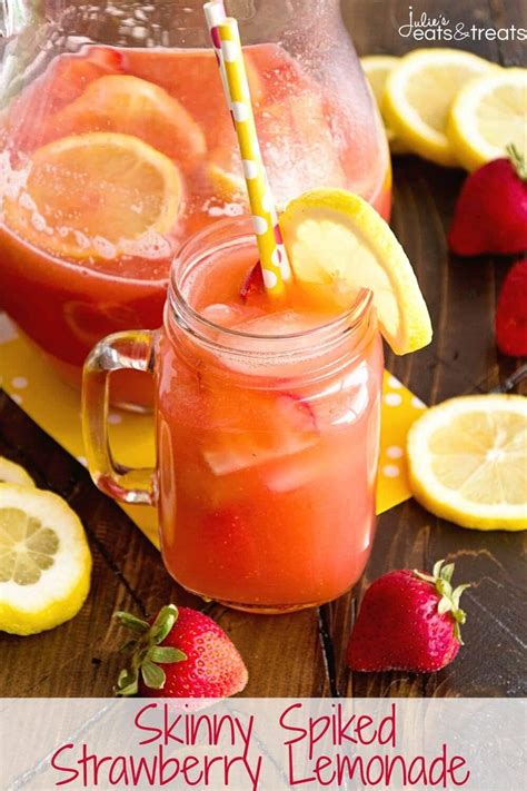 Skinny Spiked Strawberry Lemonade Julies Eats And Treats