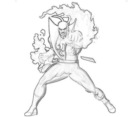 Marvel Iron Fist Coloring Pages Clip Art Library