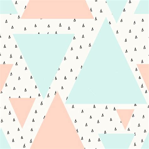 Pink And Blue Triangles Wallpaper Milk Decor