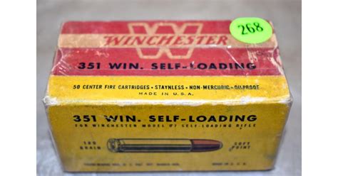 Winchester 351win Ammo 50 Rounds Box Is Wrapped Maring Auction Co