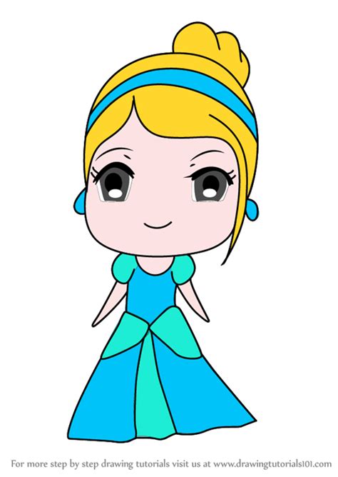 How To Draw Chibi Princess Cinderella Chibi Characters Step By Step