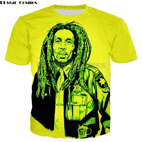 Plstar Cosmosplstar Cosmos Homme Casual Bob Marley 3d Printed Hip Hop Style T Shirt New Style 3d