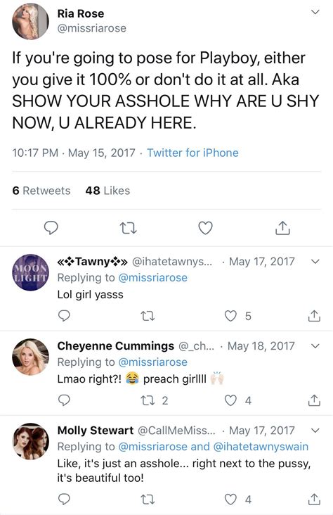 Ria Rose Bragging About Showing Her Asshole On Twitter While Other