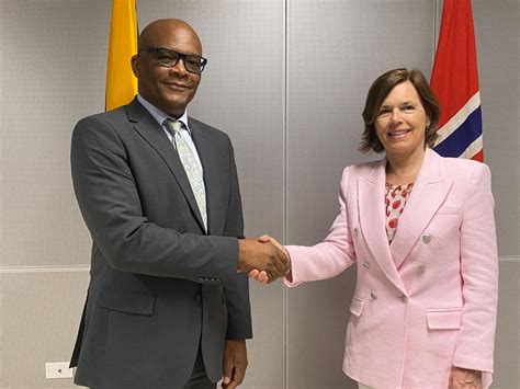 State Minister Receives Courtesy Call From Norwegian Ambassador To Mfaft Jamaica