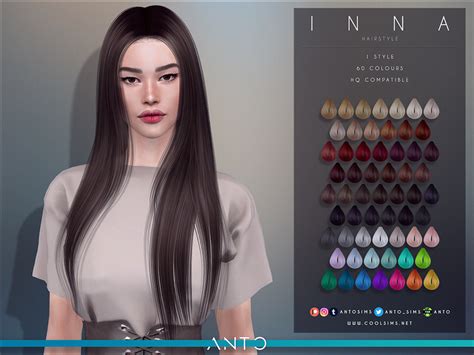 Sims 4 Hairs ~ The Sims Resource Inna Hair By Anto