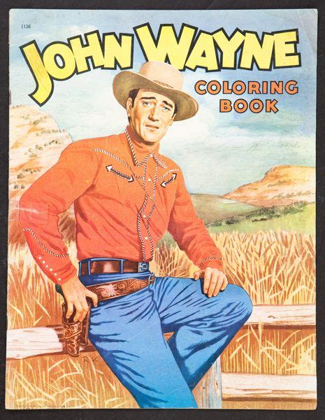 John Wayne Coloring Book Lot Saalfield 1950 Coloring Books Lot