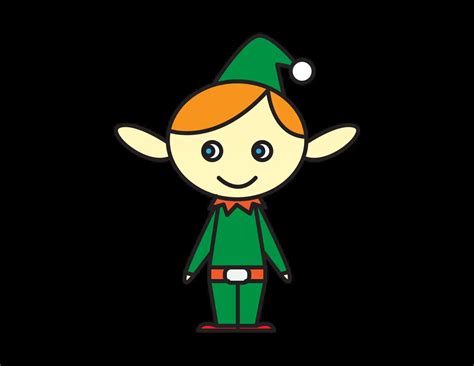 How To Draw A Cheerful Christmas Holiday Elf For Kids Rainbow Printables