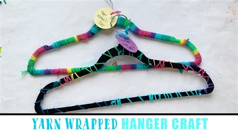 Yarn Wrapped Hanger Craft For Kids Happy Toddler Playtime