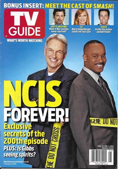 Tv Guide Magazine Ncis Mark Harmon Rocky Carroll Smash The Bachelor