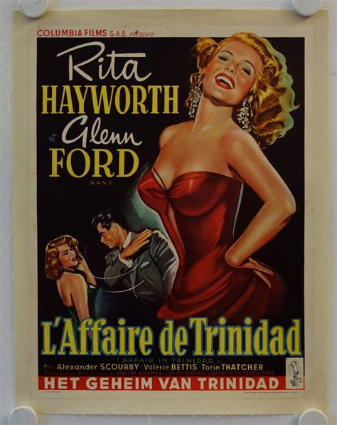 affair in trinidad original release belgian movie poster