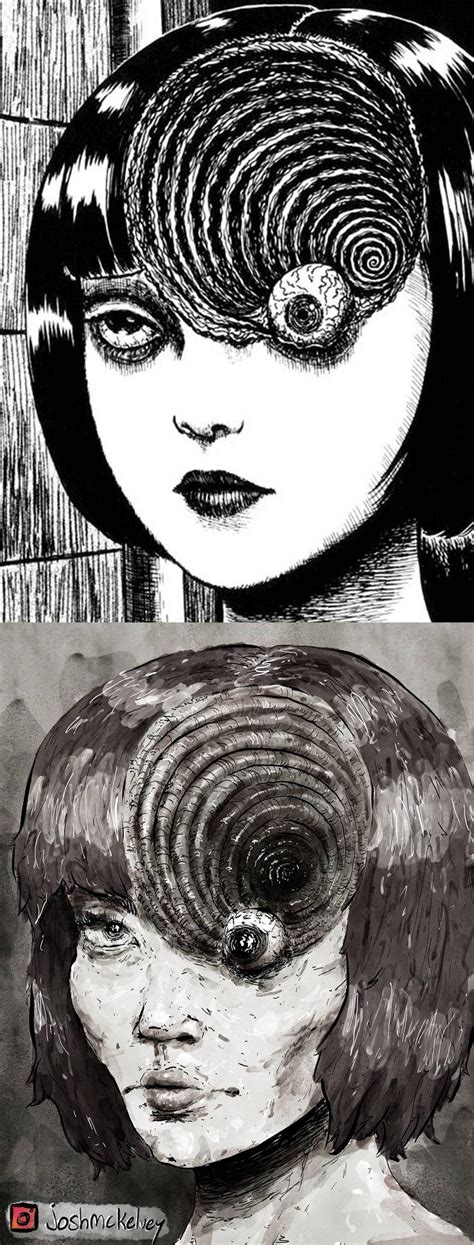 Redrawing A Frame From Uzumaki By Junji Ito In My Style Creepy