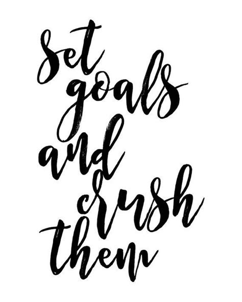 Set Goals And Crush Them Motivational Poster Fitness Motivation
