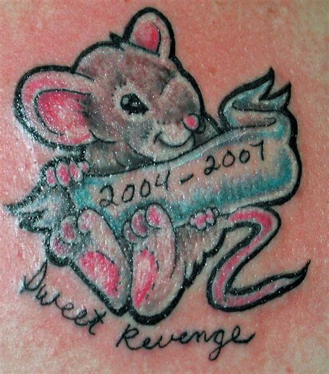 See more ideas about rats, tribal, rat tattoo. Cute-Colorful-Rat-With-Banner-Tattoo-Design.jpg (1296×1476 ...