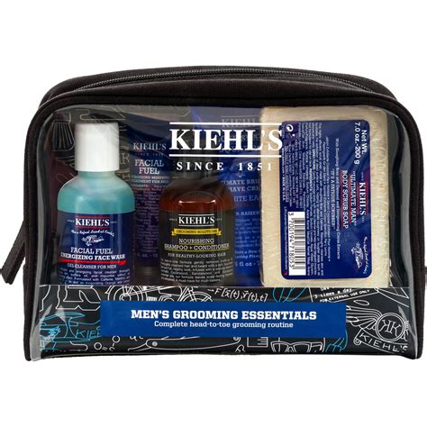 Kiehls Mens Grooming Essentials T Set Skin Care Beauty