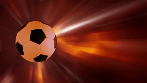 Stock Video Of Soccer Ball On An Orange Background 2569895