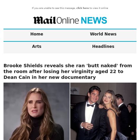 Brooke Shields Reveals She Ran Butt Naked From The Room After Losing Her Virginity Aged 22 To