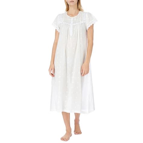 Ivory Nola Polkadot Cotton Nightdress Brandalley