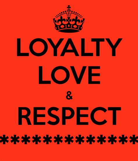 Loyaltylove And Respect