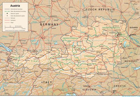 Žemėlapis Austrija 2056 X 1427 Pixel 11 Mb Viešo Naudojimo