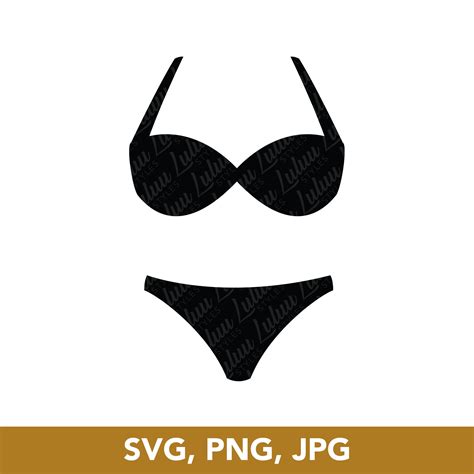 Girl Swimsuit SVG PNG Swimwear Bikini Bra And Underwear Clipart Digital Download Etsy