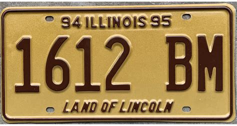 Illinois 1995-LINCOLN license plate
