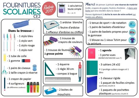 Liste des fournitures pour le CE2-CM1 | Learn french, Learning, Bullet