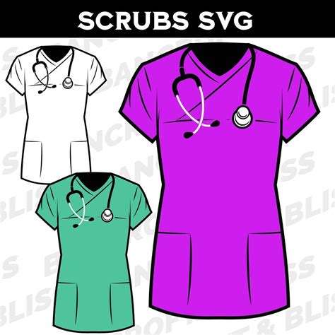 Nurse Scrubs Svg Medical Svg Nurse Svg Scrubs Uniform Clipart Nurse