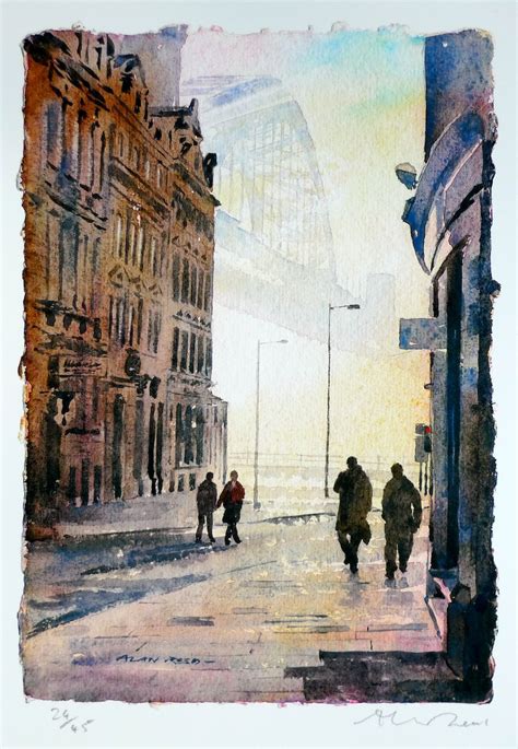 Limited Edition Print Of Newcastle Quayside By Artist Alan Reed