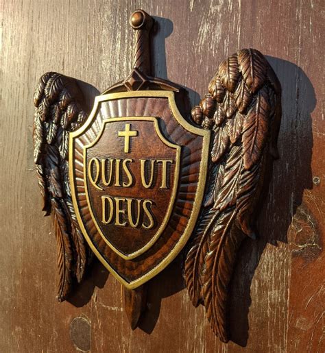 Archangel Michael Shield Sant Michael icons Wood carvings | Etsy