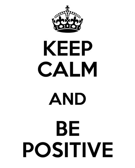 Keep Calm And Be Positive Poster Ping Keep Calm O Matic