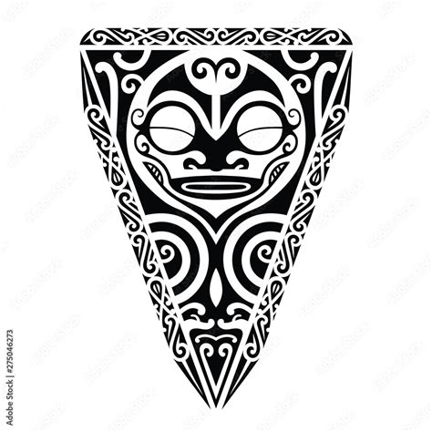 Polynesian Tattoo Shape Shoulder Pattern Vector Samoan Template Design