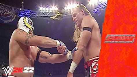 WWE 2K22 Showcase EP 3 Rey Mysterio Vs Shawn Michaels Raw 2005 YouTube