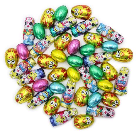 Milk Chocolate Mini Eggs And Figures In An Easter Themed T Bag 300g Featuring Pack Of 3