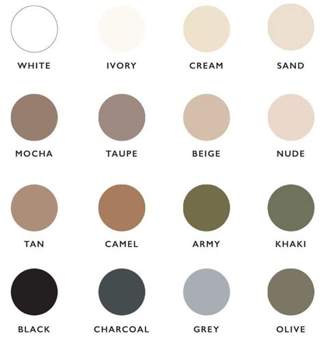 Neutral Color Wheel Chart